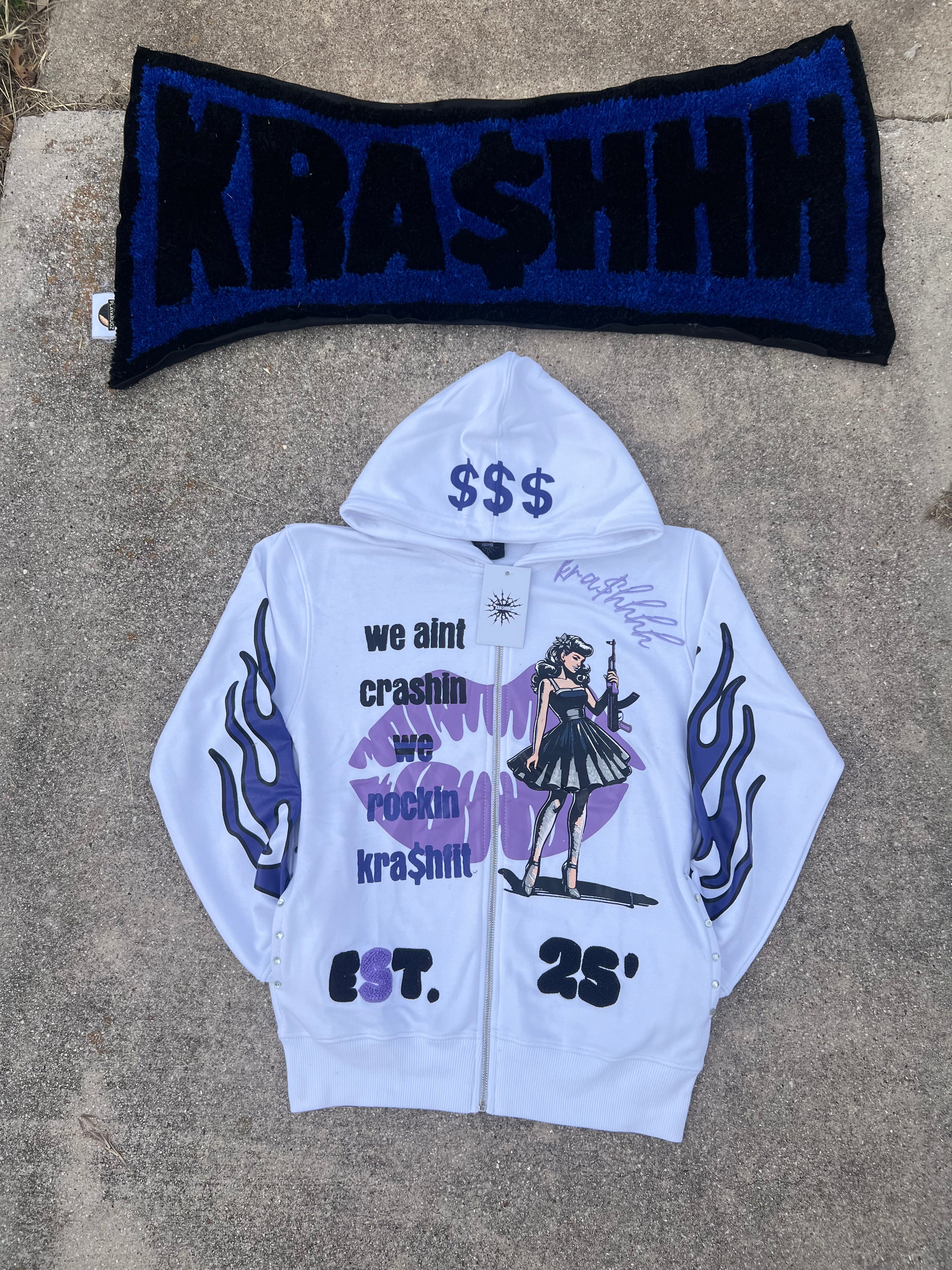 Purple KRA$H Inflamed Track Suit