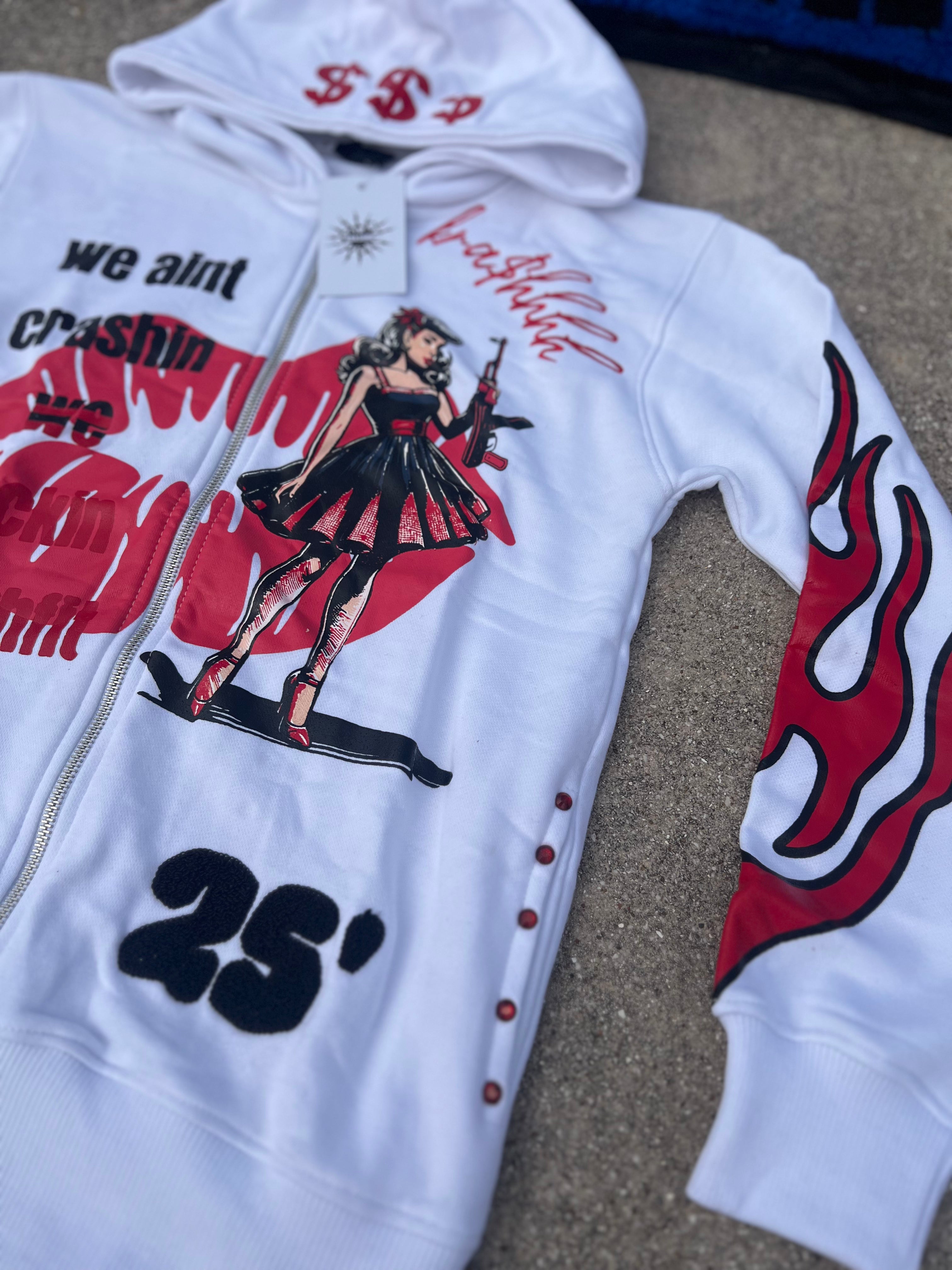 Red KRA$H Inflamed Track Suit